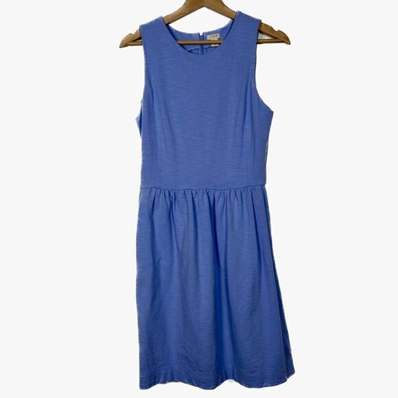 JCREW Factory Lilac Purple Cotton High Neck Knee Length Dress SIZE M - Picture 1 of 11